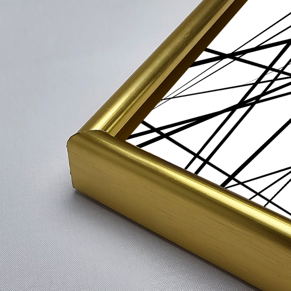 لوحة جدارية أكريليك خطوط عشوائية تنساب بين اللونين الأسود والبيج