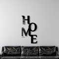 لوحة جدارية اكريليك بتصميم لكلمة Home باللون الاسود