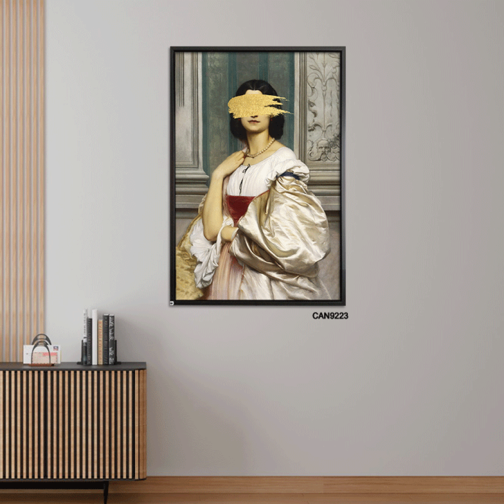 لوحة جدارية كانفس سيدة من العصر الفيكتوري