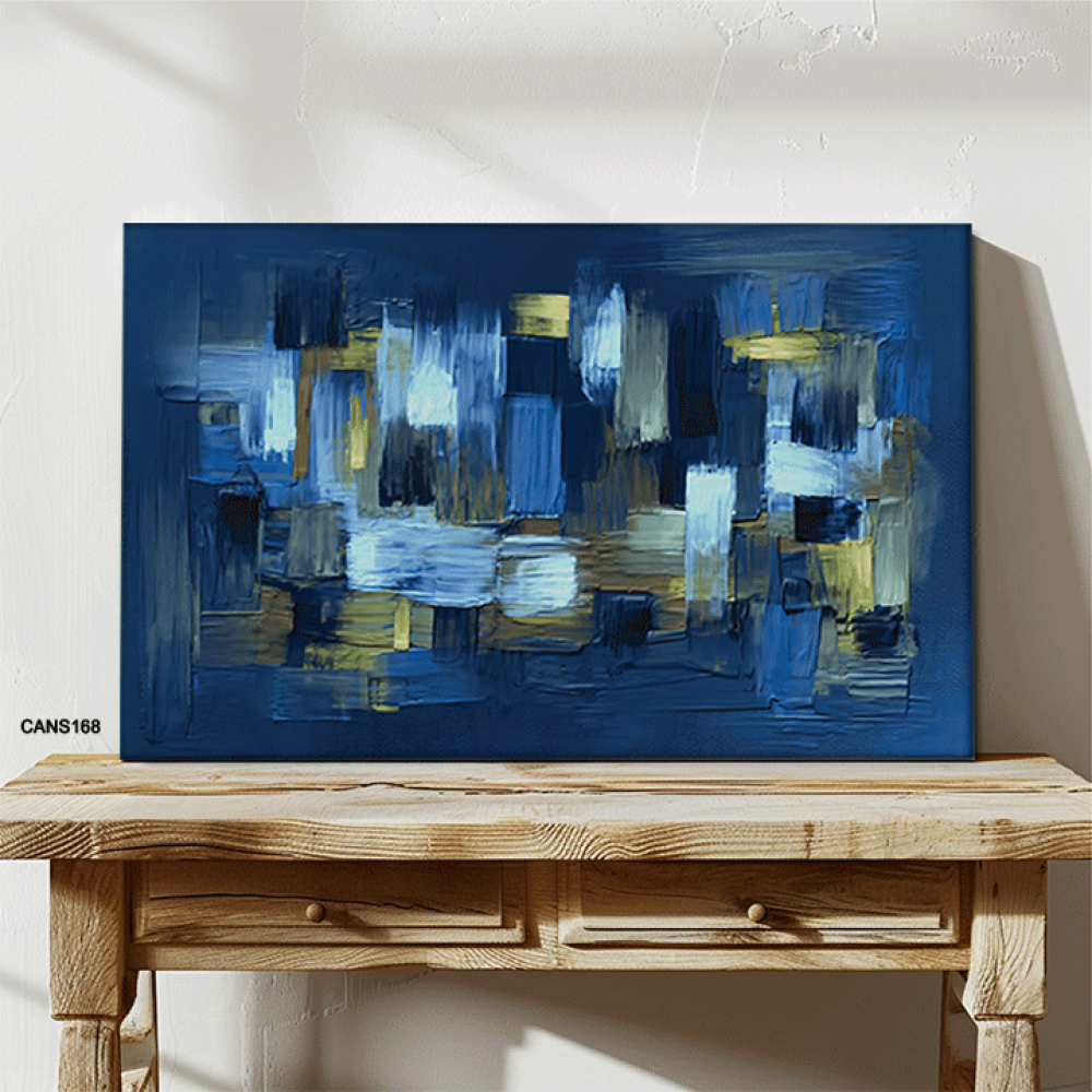 لوحة  جدارية كانفس تداخل ألوان معجوني
