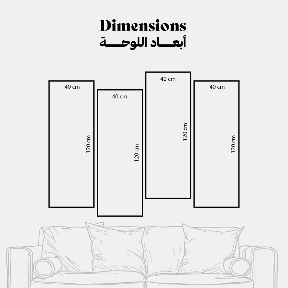 لوحة فنية جدارية كانفس مقسمة أسماء ( خديجة ) تدرجات الوردي والبنفسجي مع الرمادي والابيض