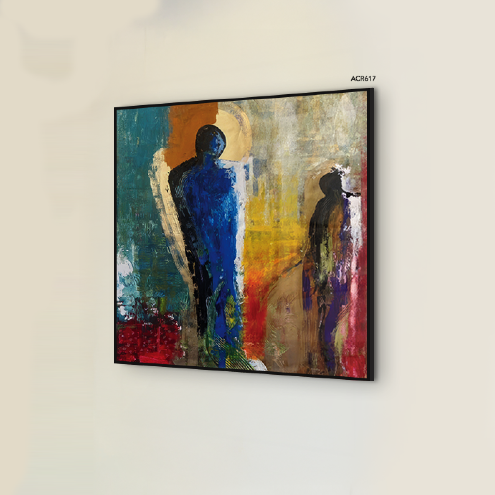 لوحة جدارية اكريليك تموجات متداخلة