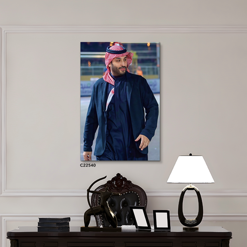 لوحة جدارية كانفس تصور سمو ولي العهد الأمير محمد بن سلمان